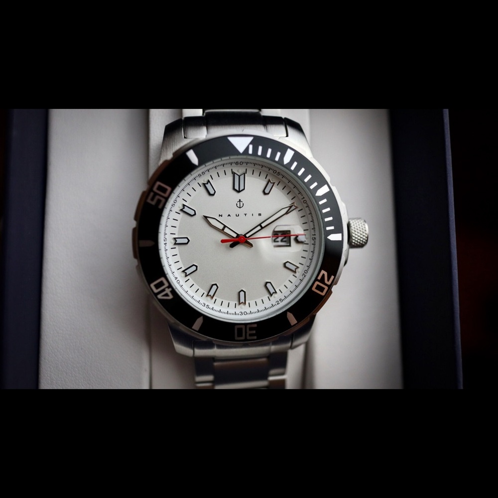 Nautis ADMIRALTY PRO White Face Watch New